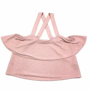 Madewell Women's Pink Texture Thread Tiered Tank Top Blouse Size Medium Shirt